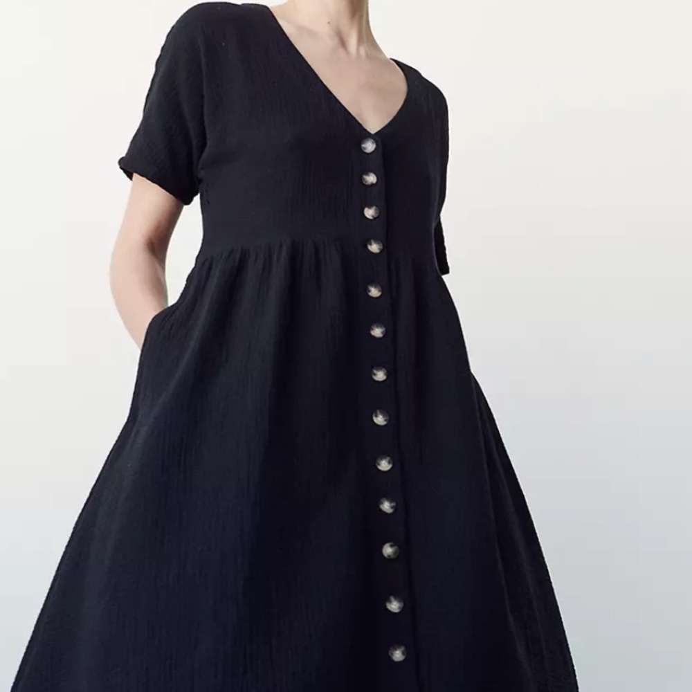 Madewell lightspun button-front midi dress